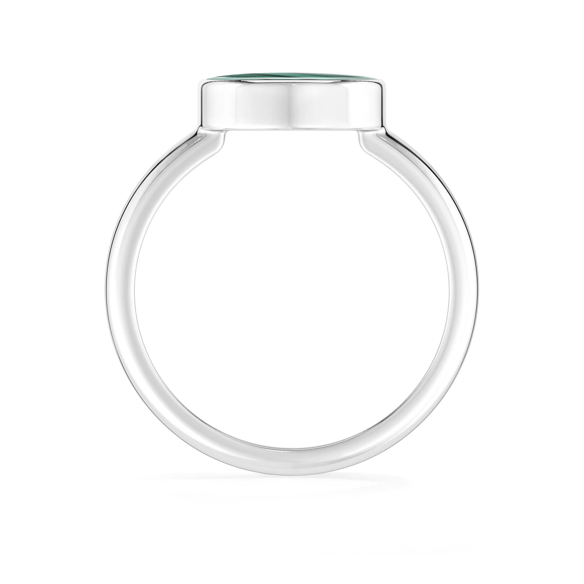 malachite bezel-set ring