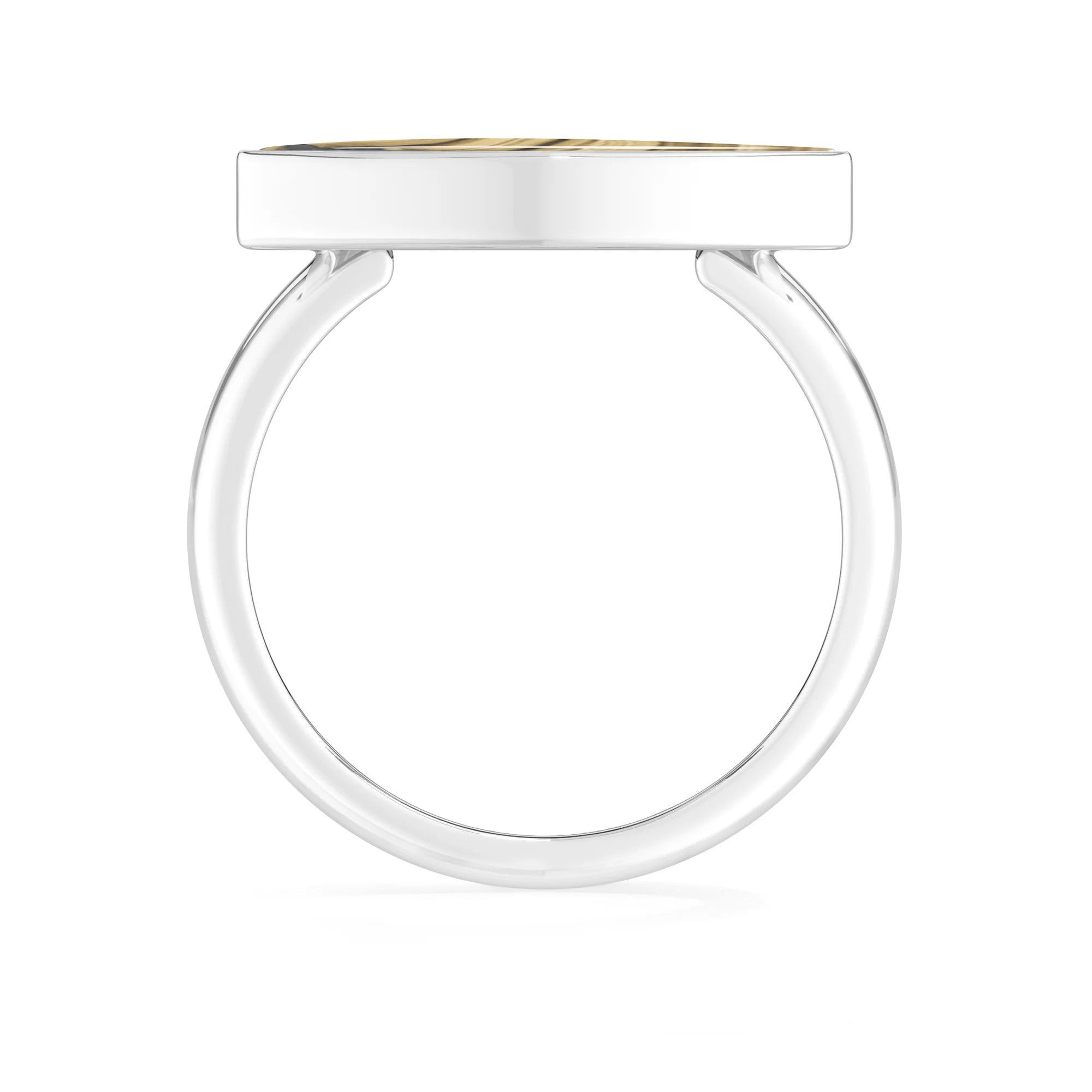 schalenblende bezel-set ring
