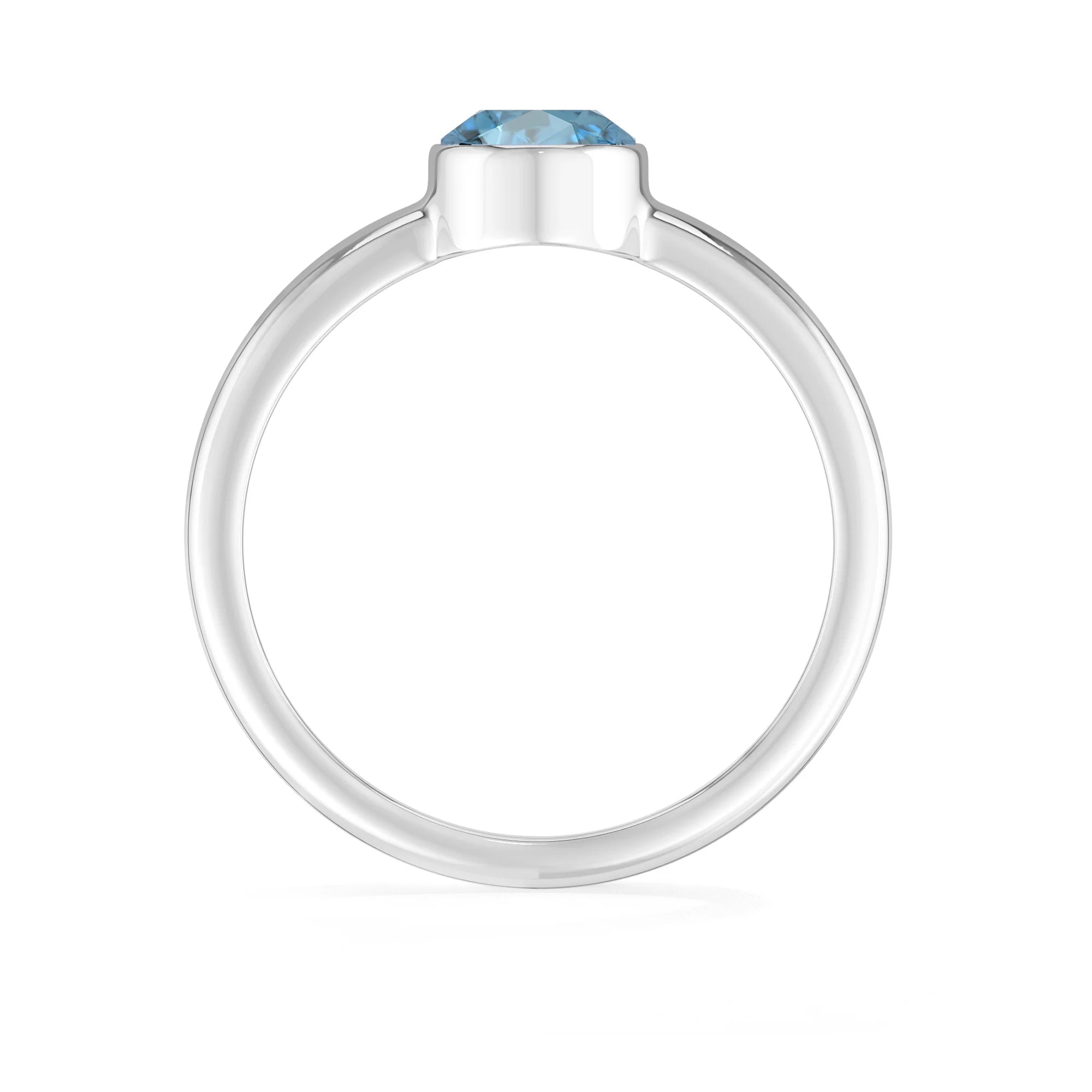 swiss blue topaz bezel-set ring