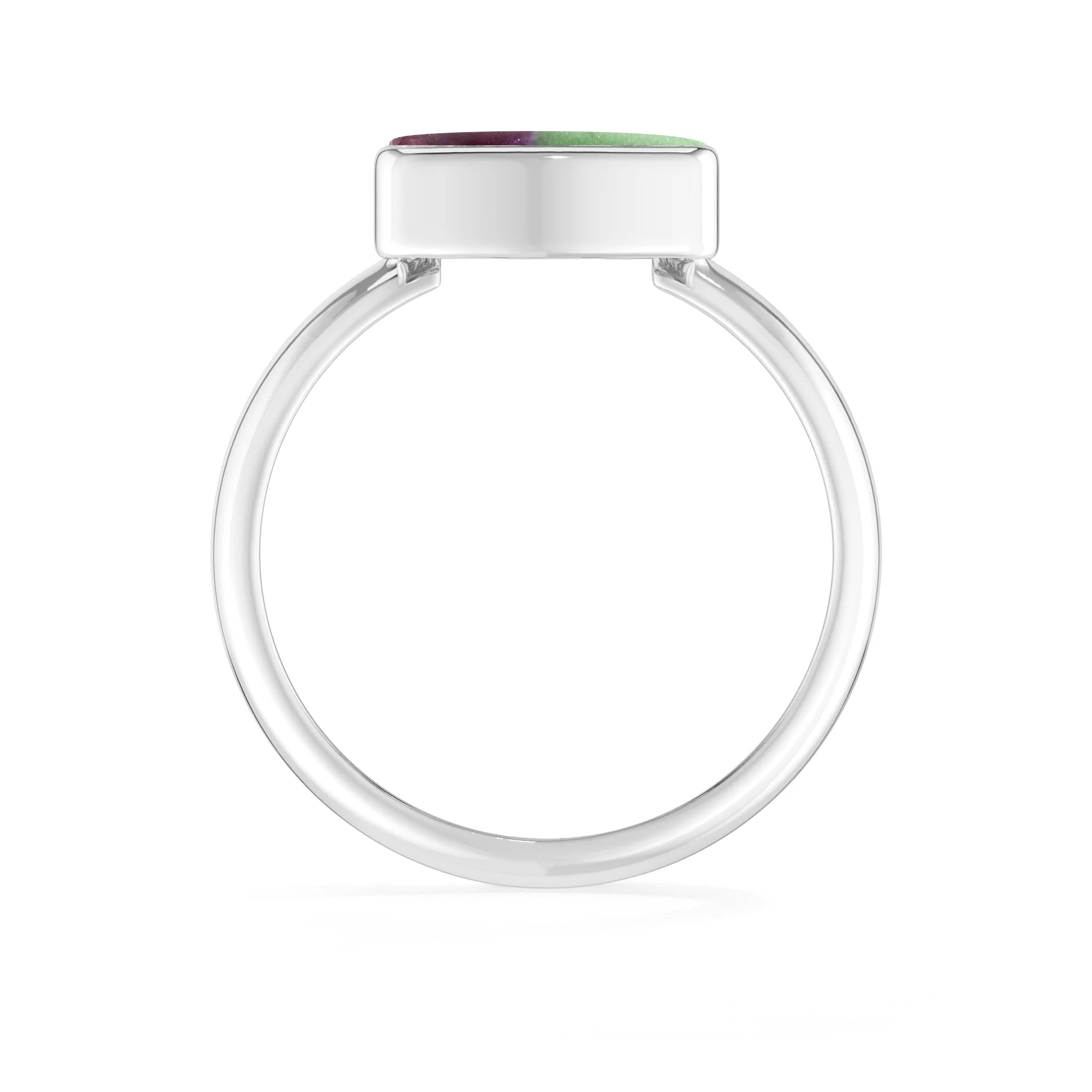 ruby-zoisite bezel-set ring