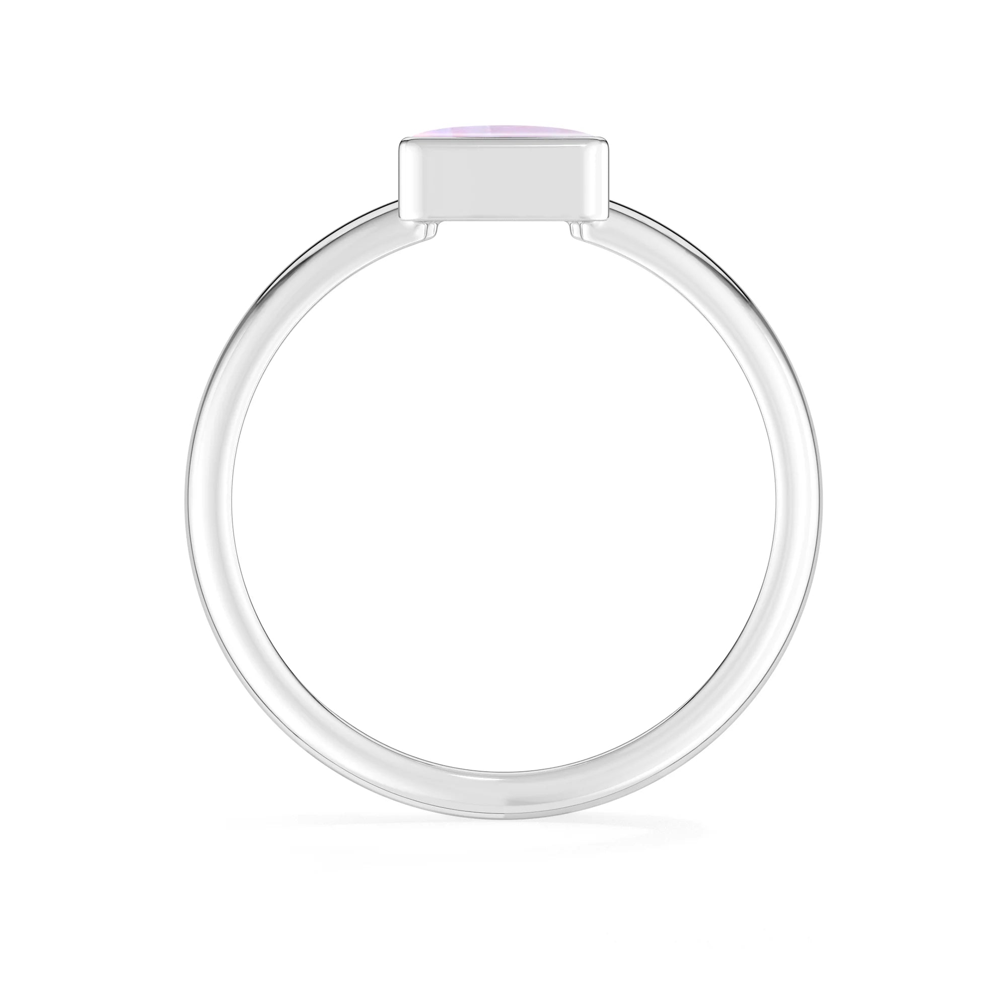 pink-moonstone bezel-set ring