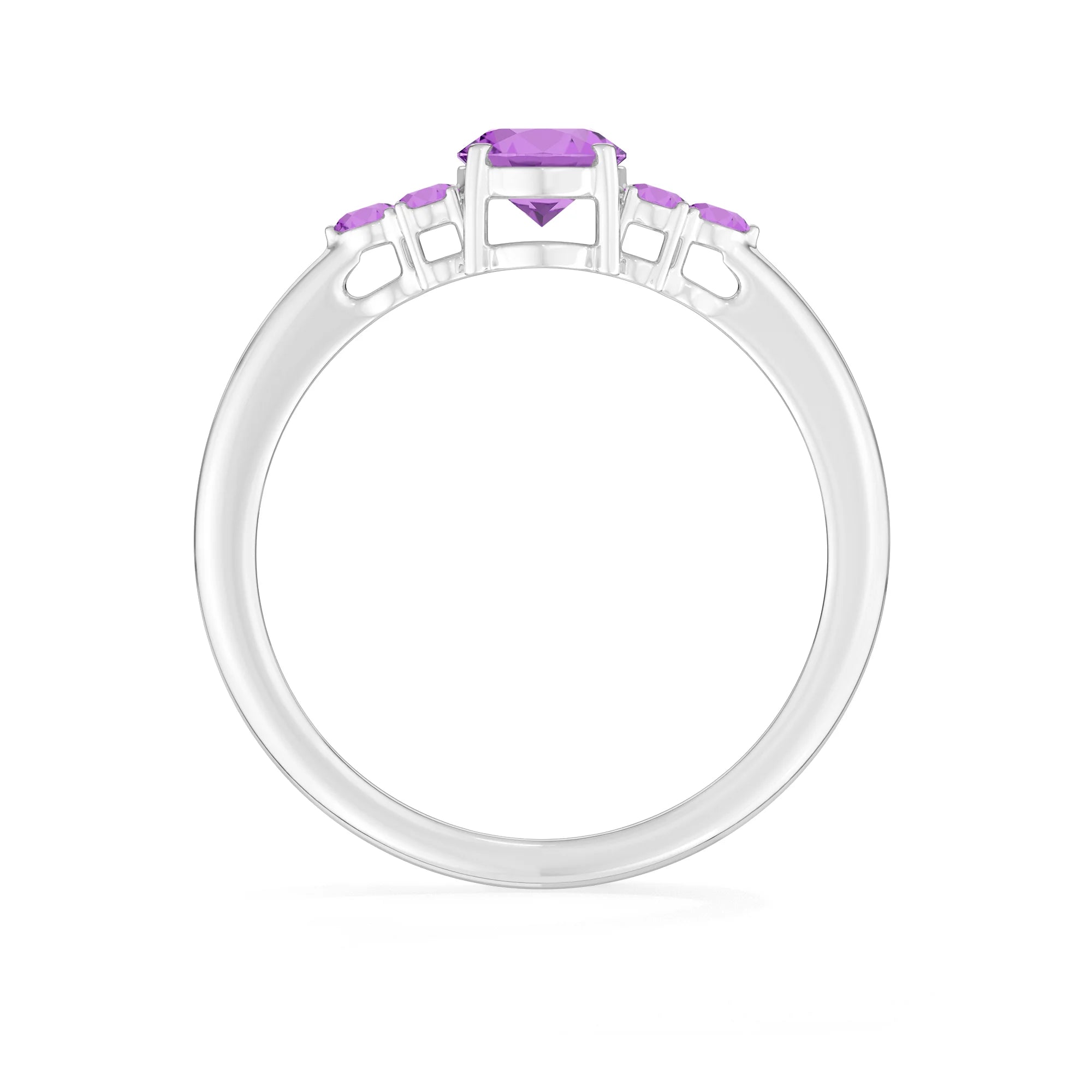 amethyst prong-set ring