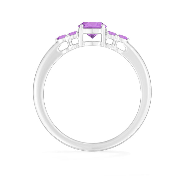 amethyst prong-set ring
