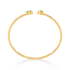 peridot cut bracelet