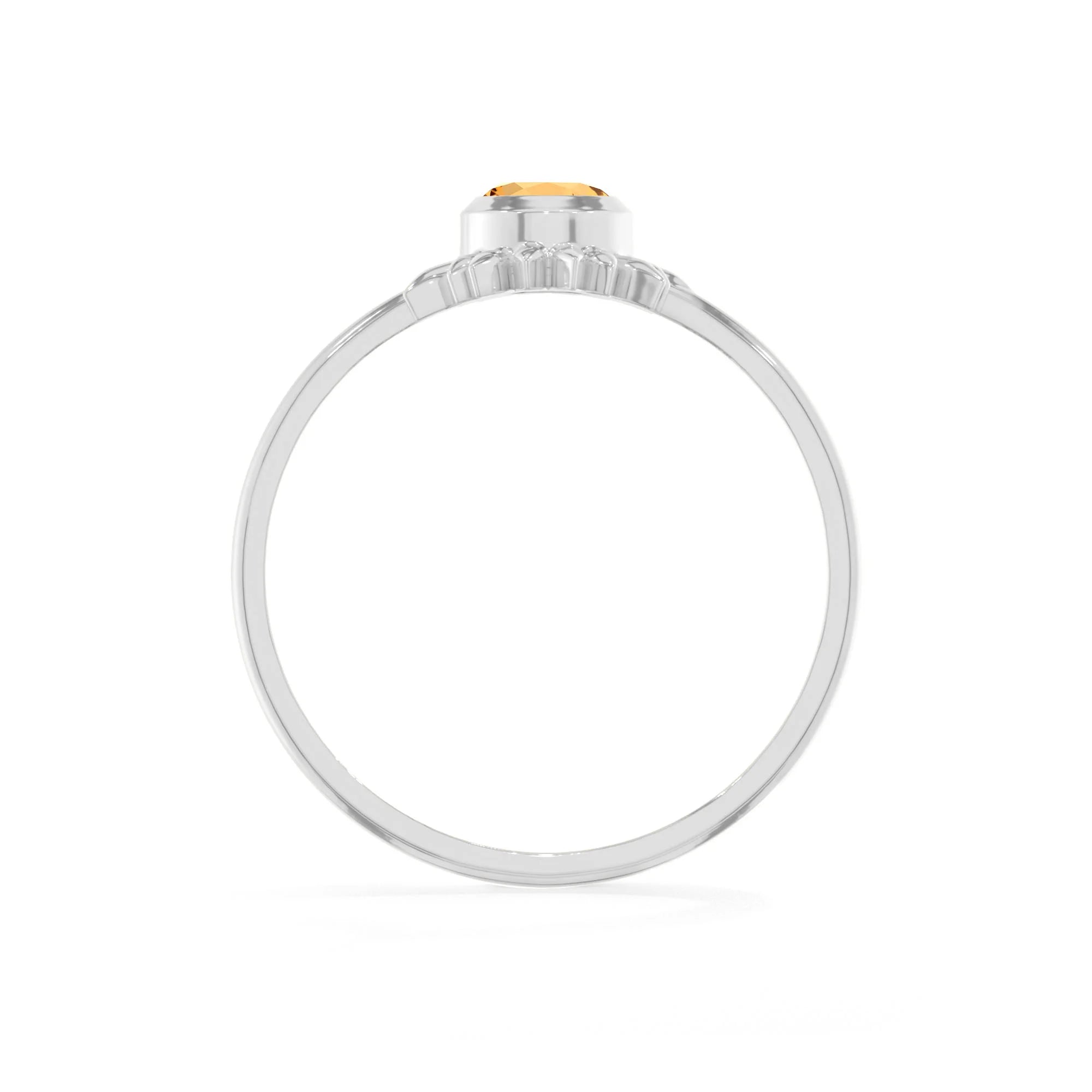 citrine stackable bezel-set ring