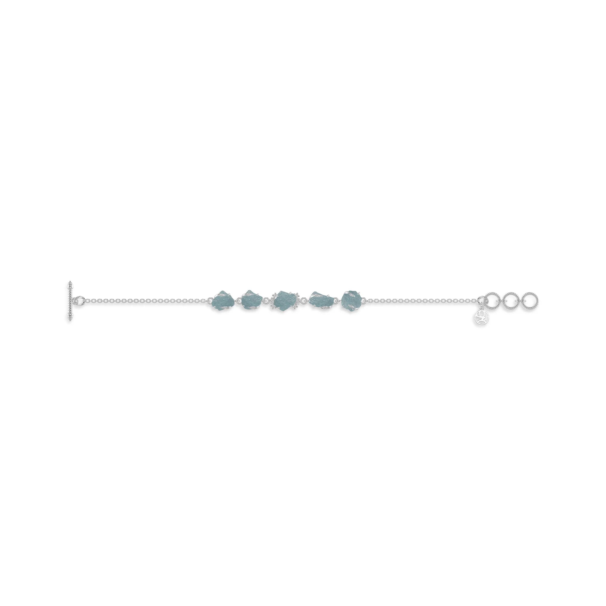 aquamarine rough bracelet