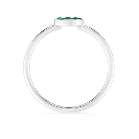 malachite stackable bezel-set ring