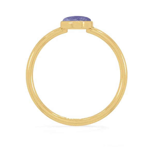 tanzanite stackable bezel-set ring
