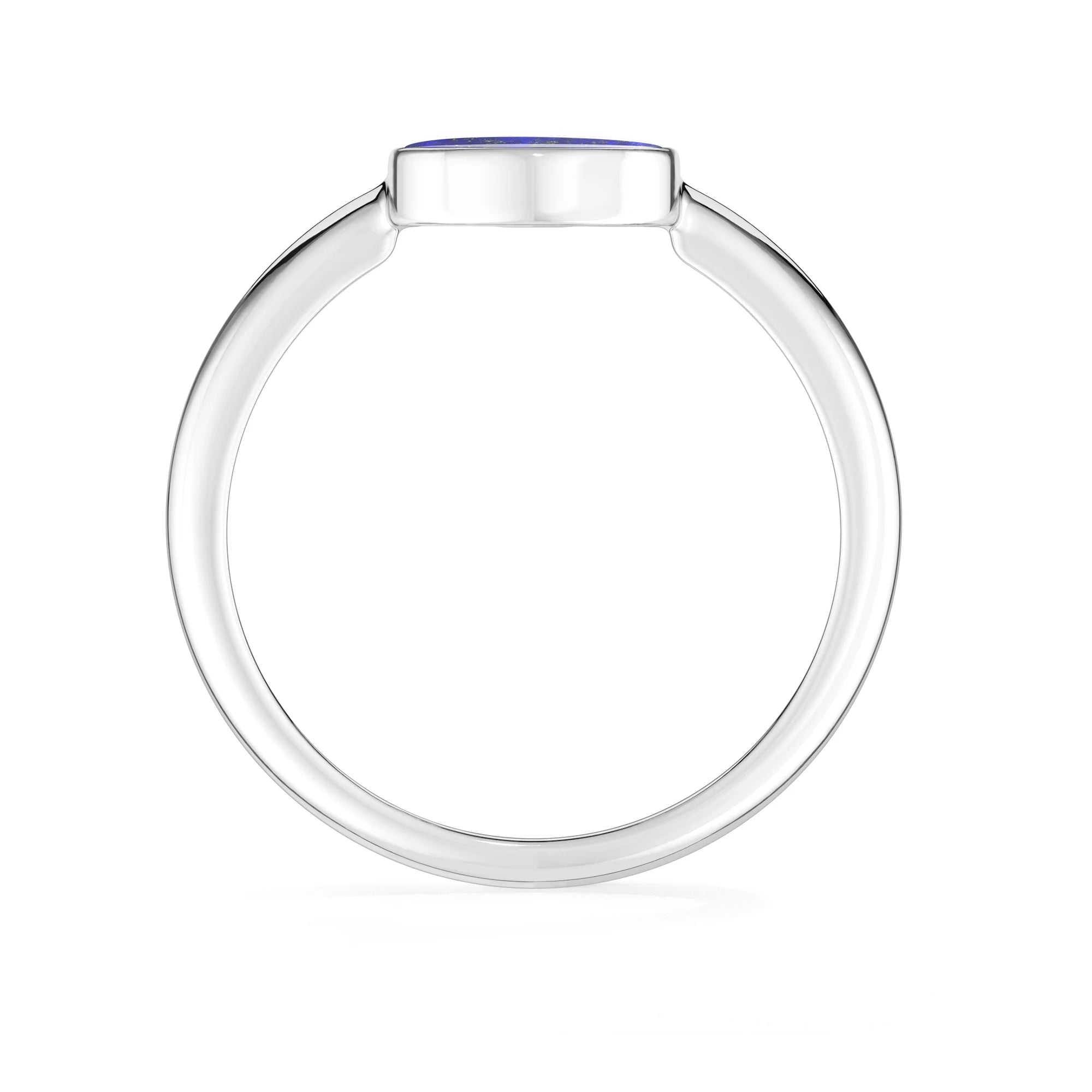 lapis lazuli bezel-set ring