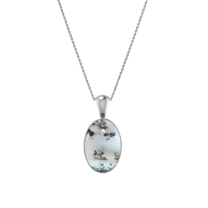 dendritic opal pendant