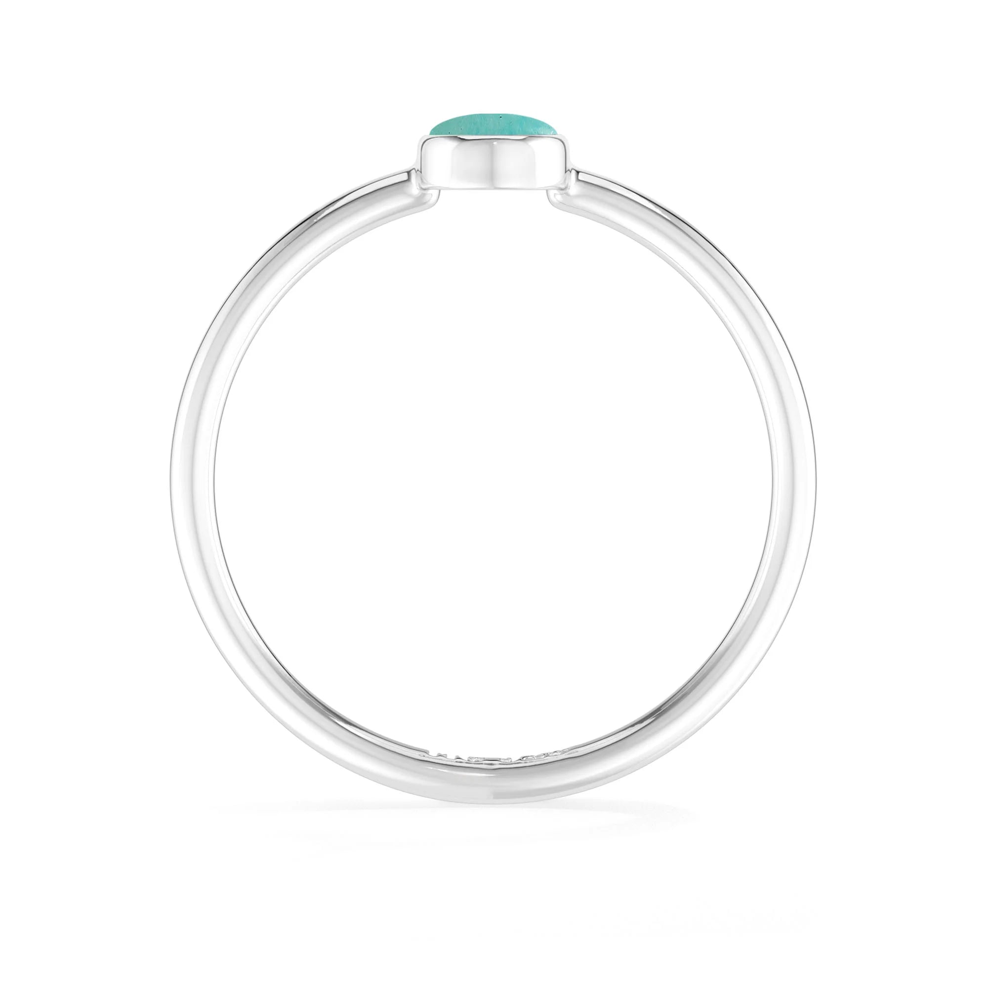 amazonite stackable bezel-set ring