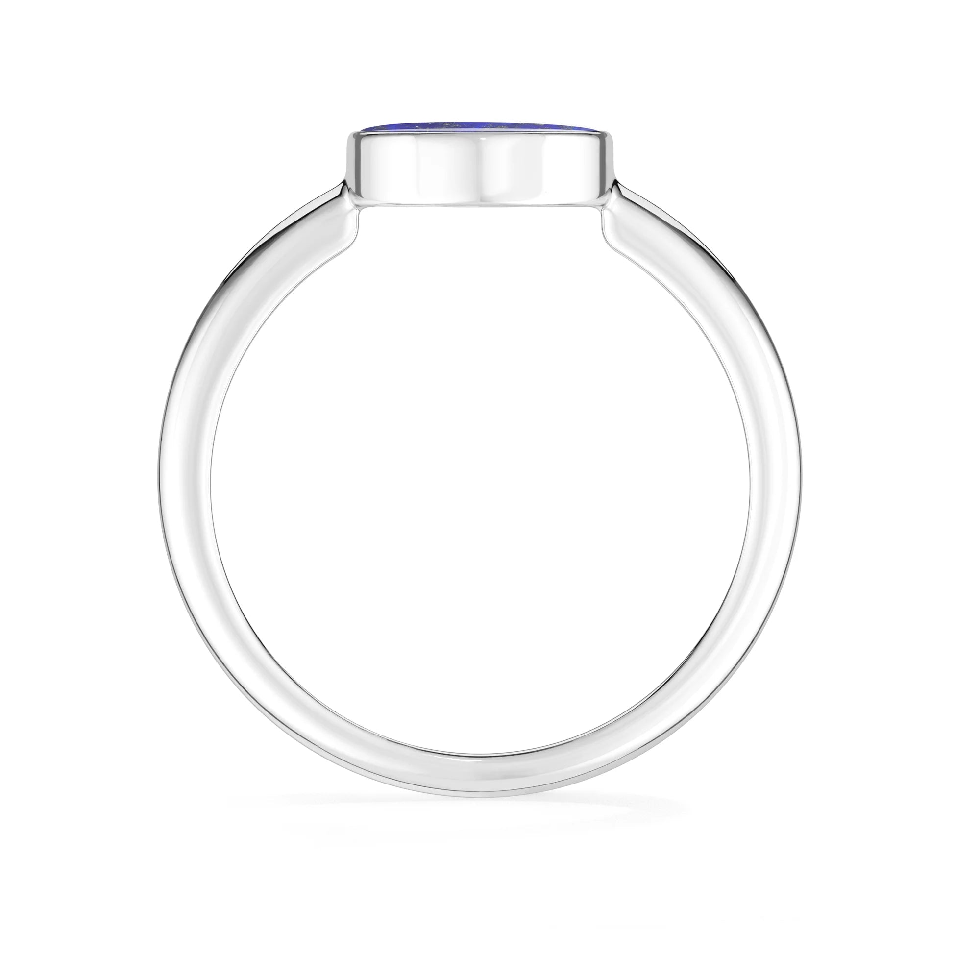 lapis lazuli bezel-set ring