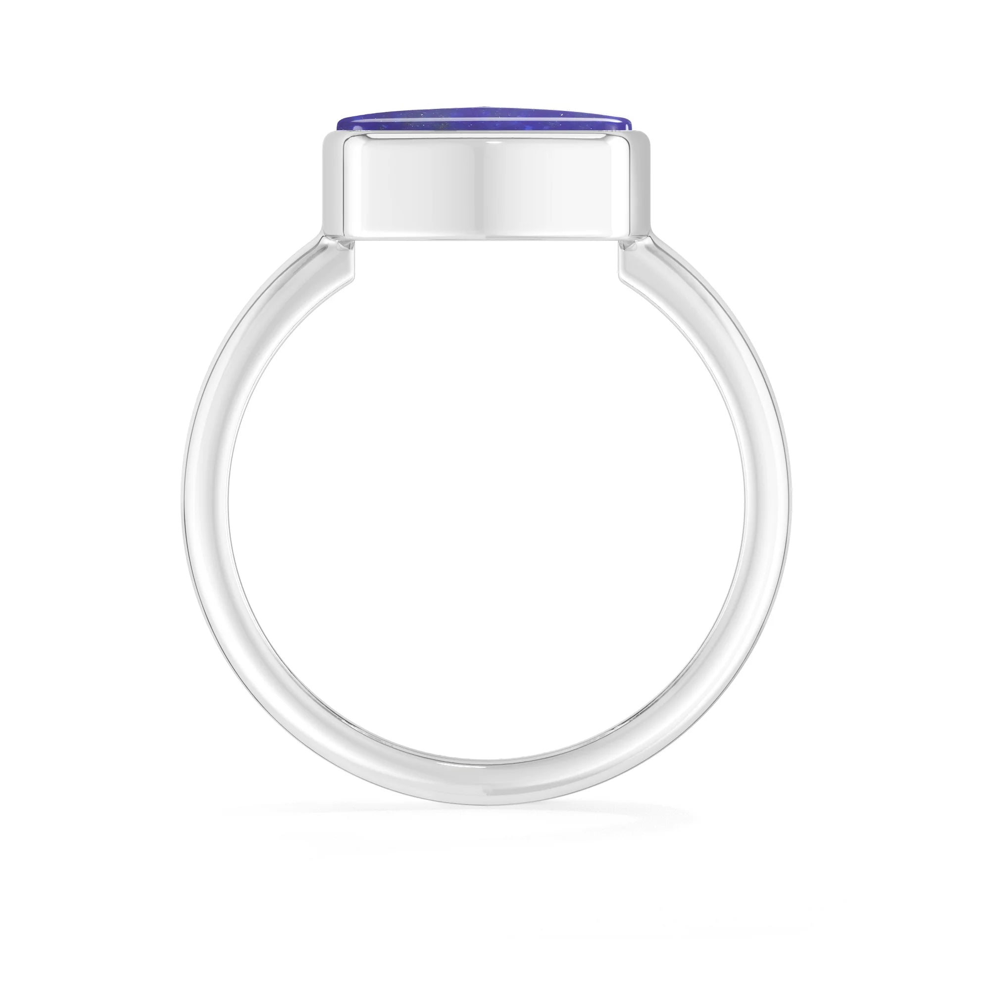lapis-lazuli bezel-set ring