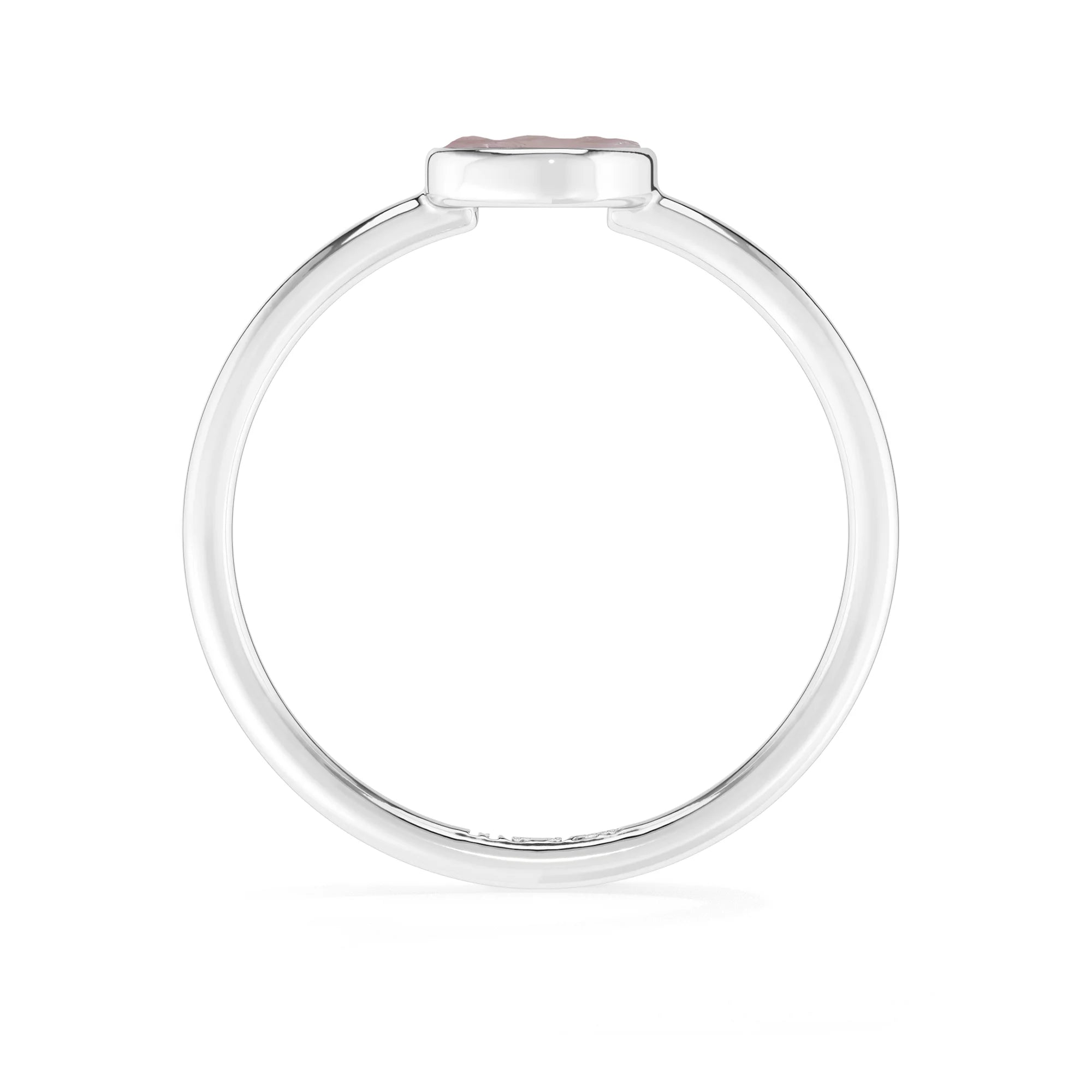 morganite stackable bezel-set ring