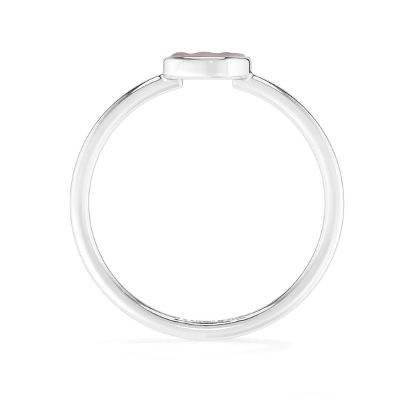 morganite stackable bezel-set ring