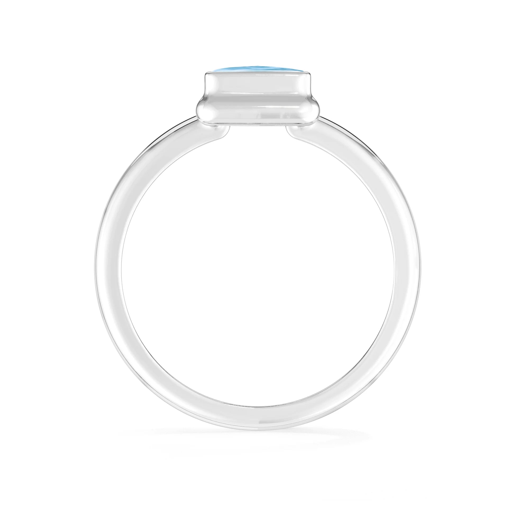 larimar bezel-set ring