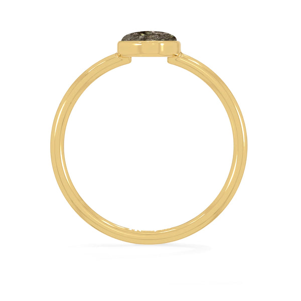 pyrite stackable bezel-set ring