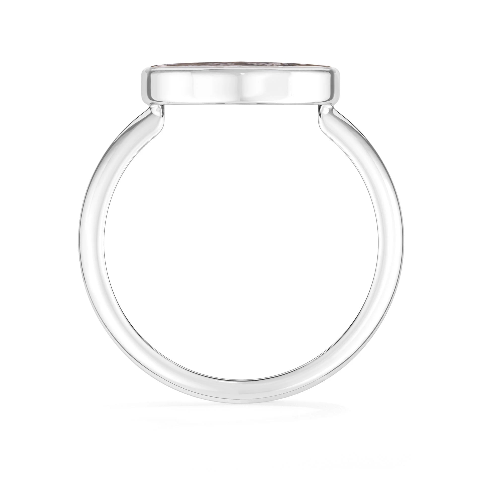 black-fossil-coral bezel-set ring