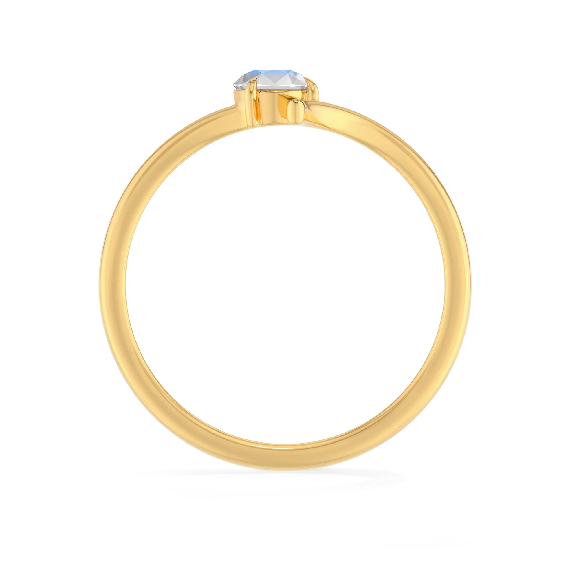 natural rainbow moonstone ring for women in 18k gold vermeil