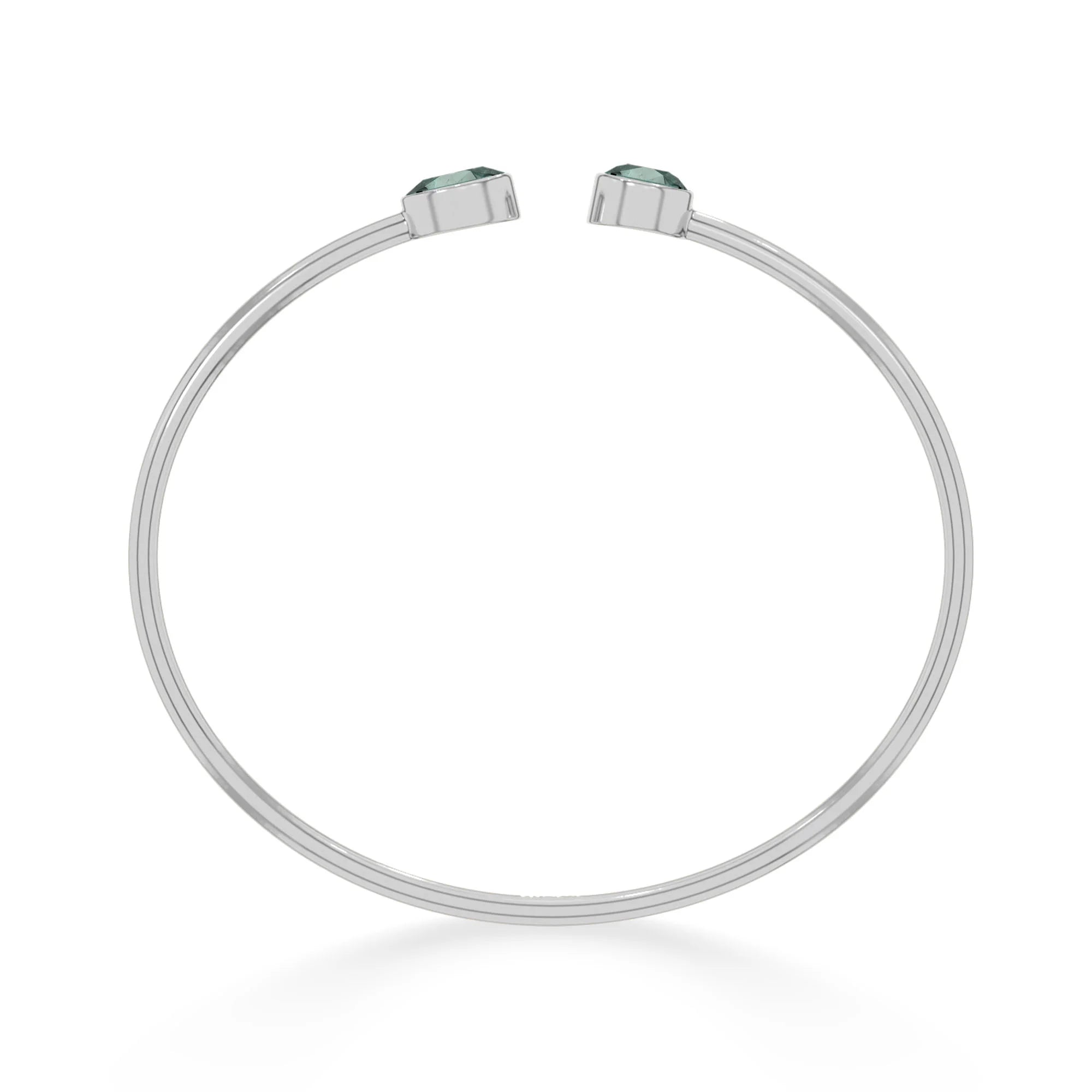 green tourmaline cut bracelet