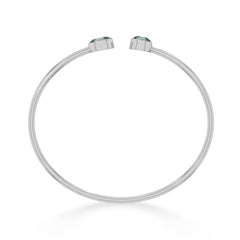 green tourmaline cut bracelet