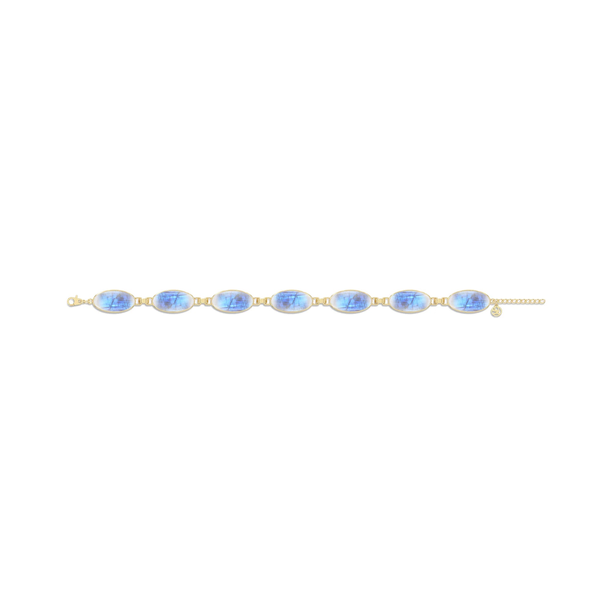 rainbow moonstone chain bracelet