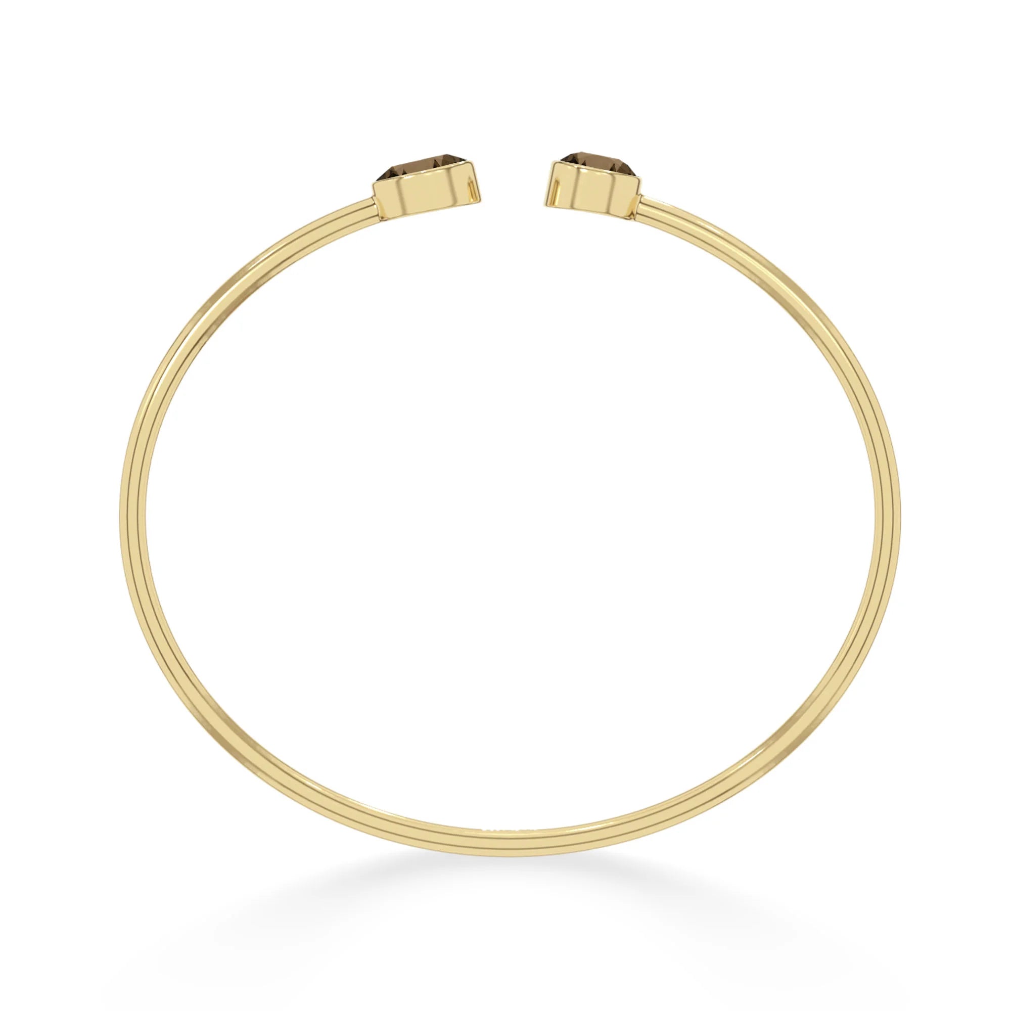 smoky quartz cut bracelet