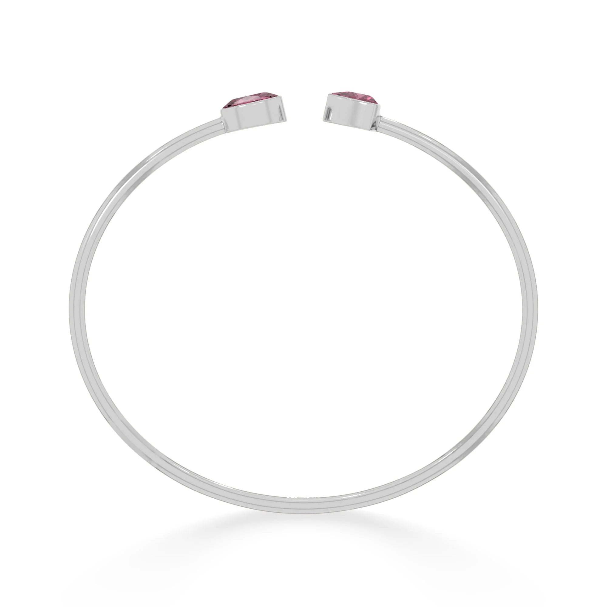 pink tourmaline cut bracelet