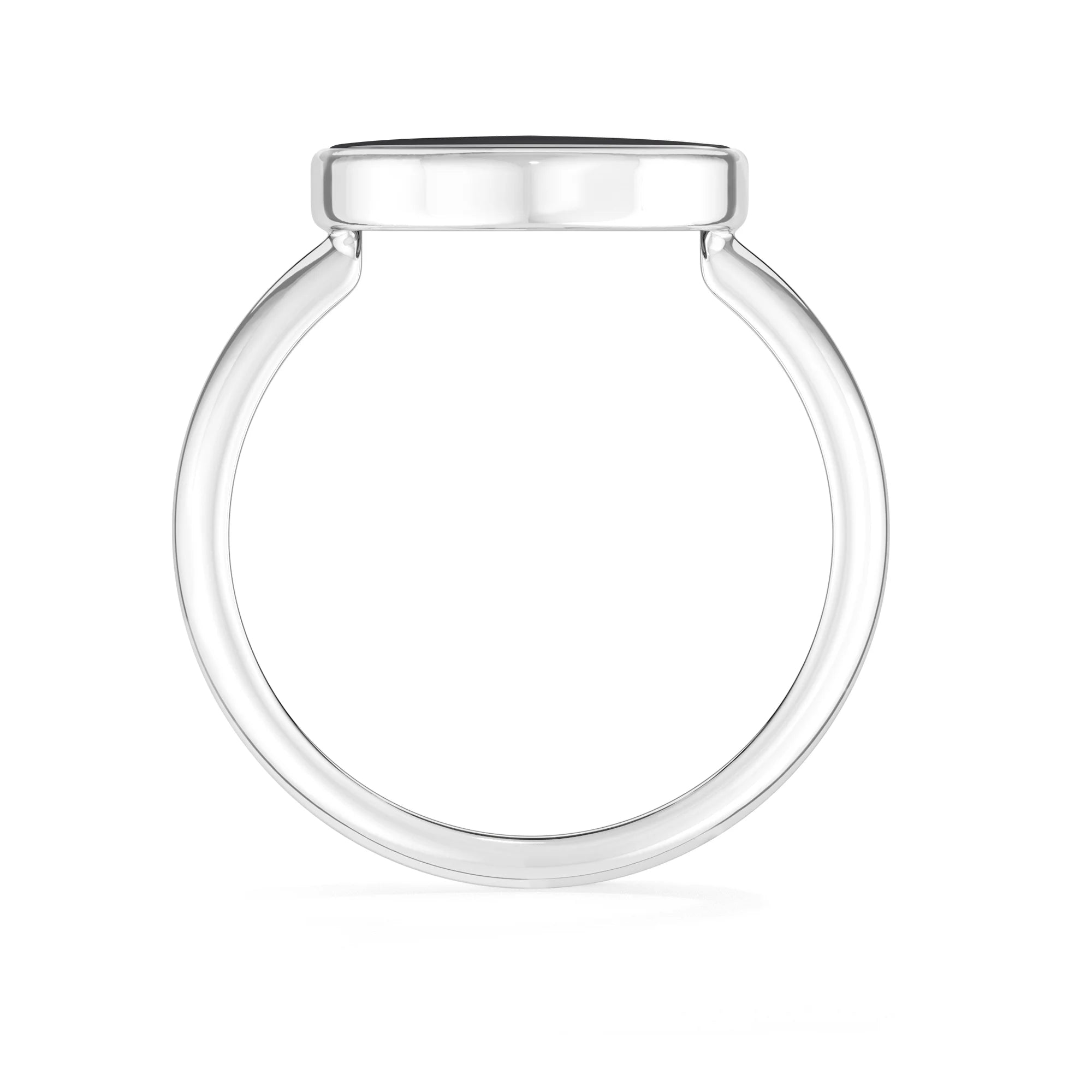 shungite bezel-set ring