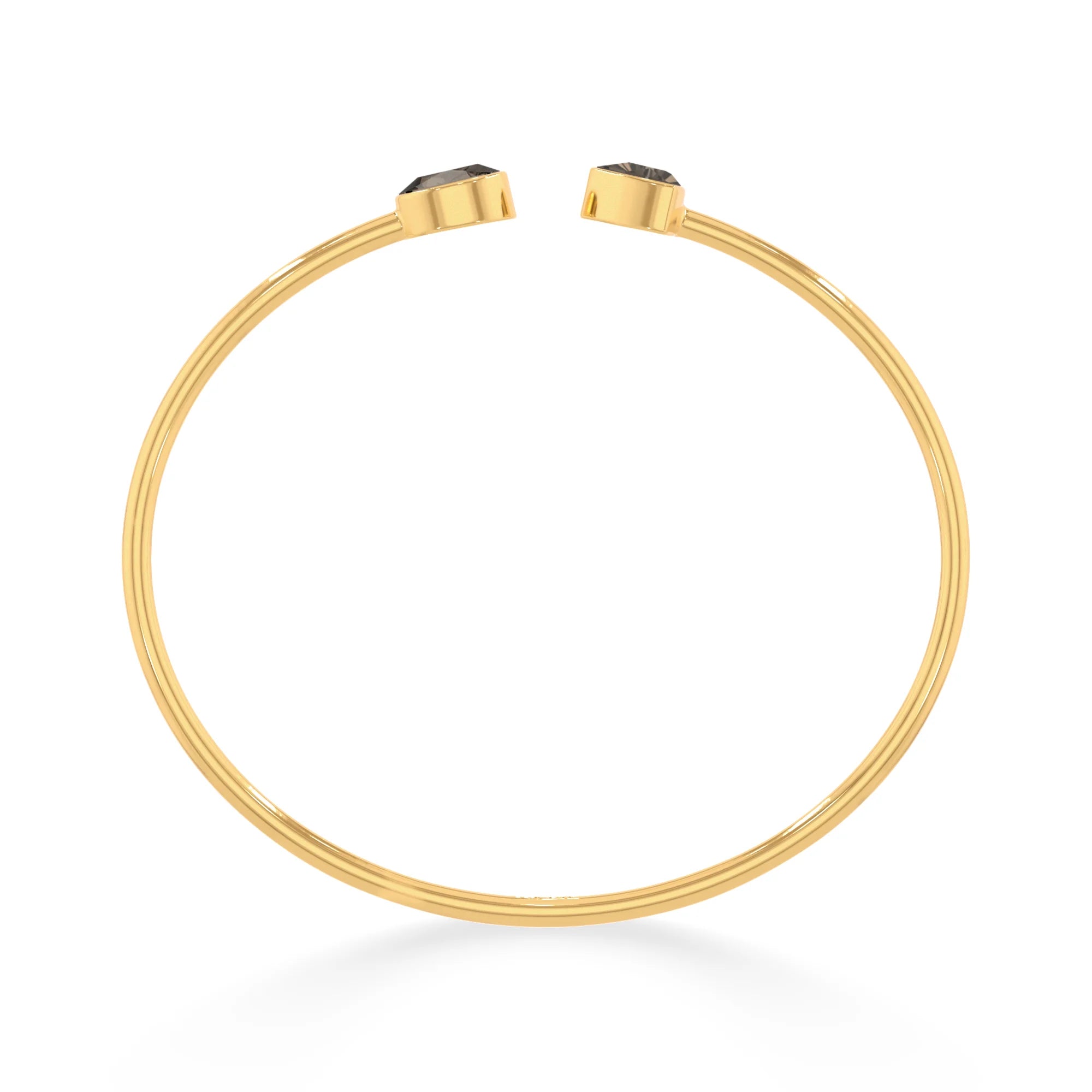 smoky quartz cut bracelet