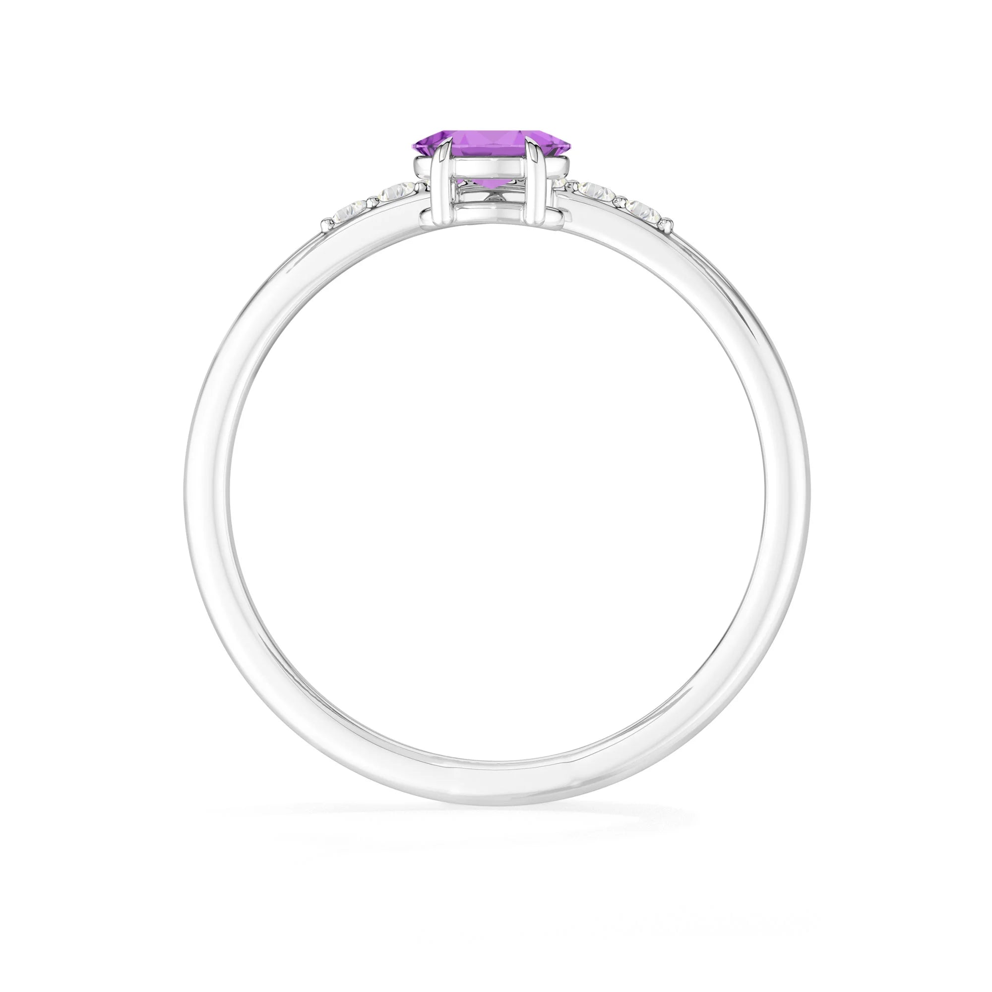 amethyst prong-set ring