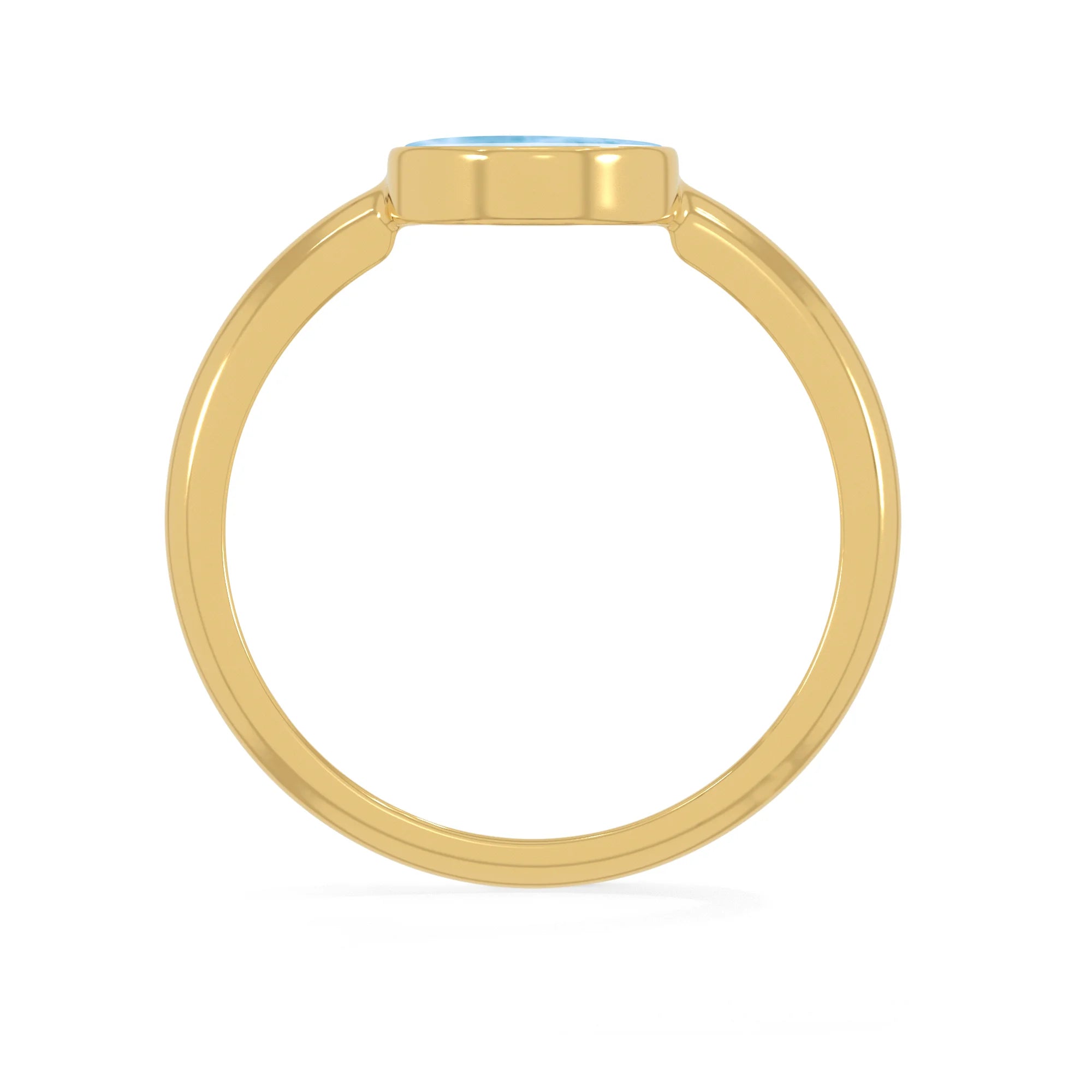 larimar bezel-set ring