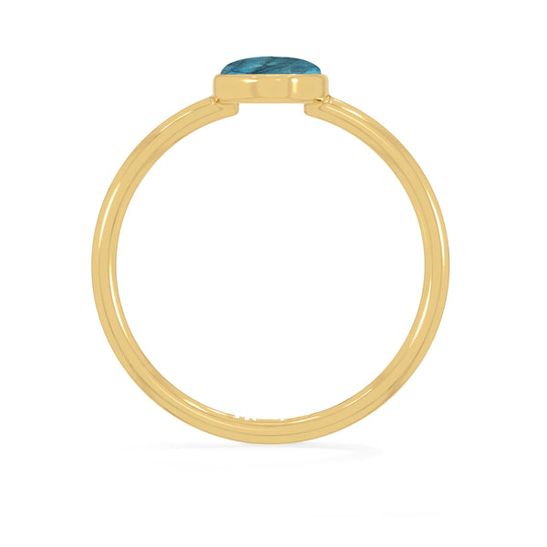 labradorite stackable bezel-set ring