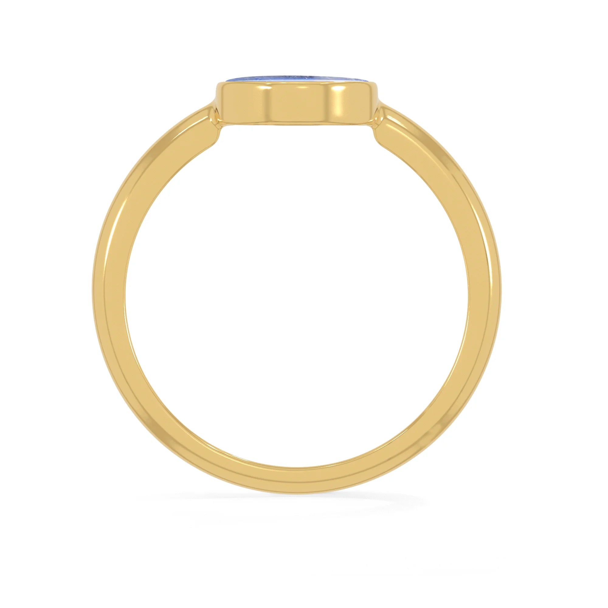 blue moonstone bezel-set ring