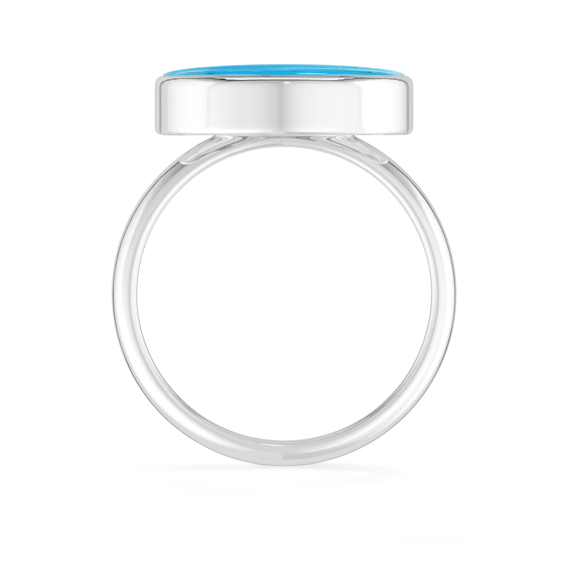 turquoise bezel-set ring
