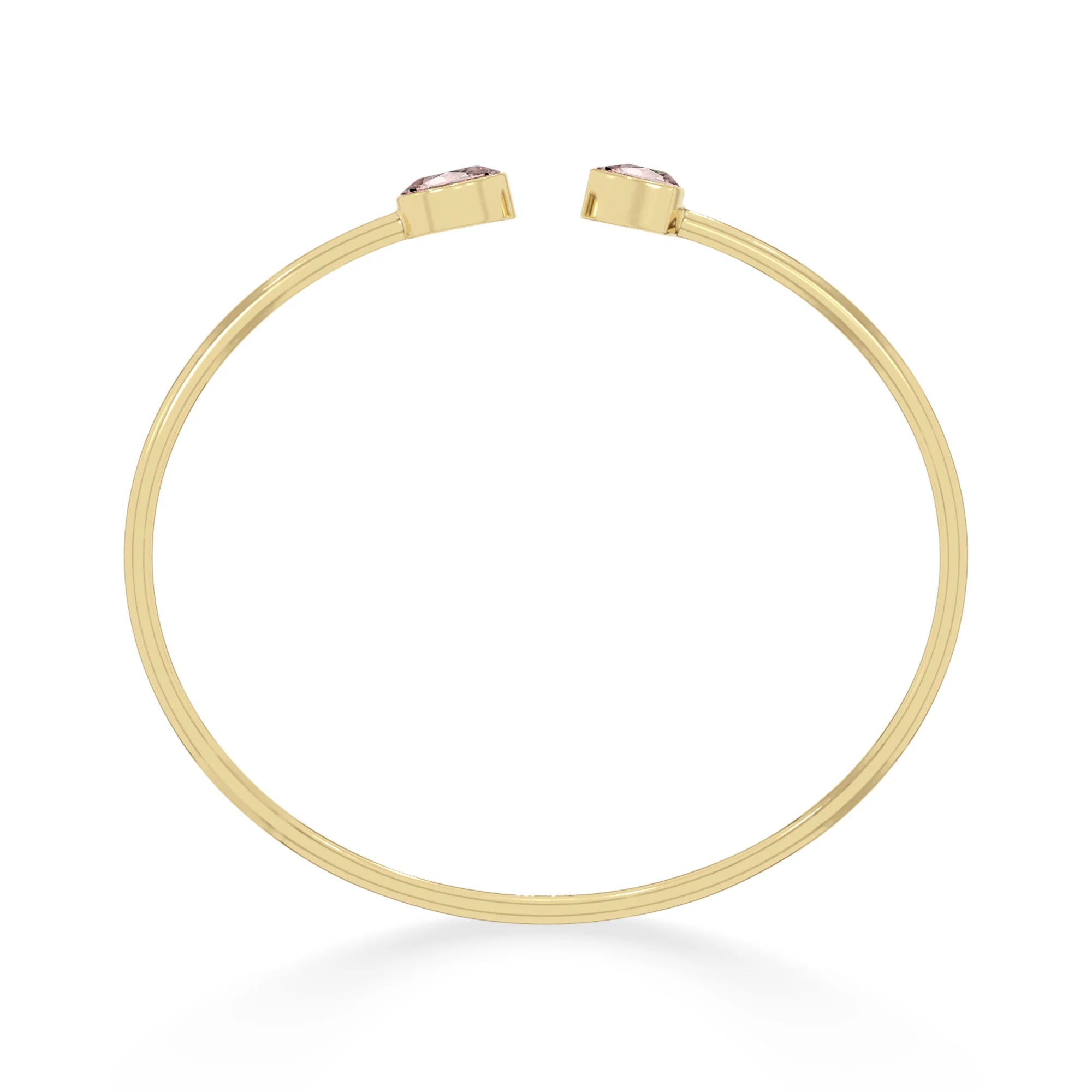 rose quartz cut bracelet