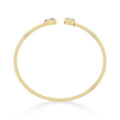 rose quartz cut bracelet