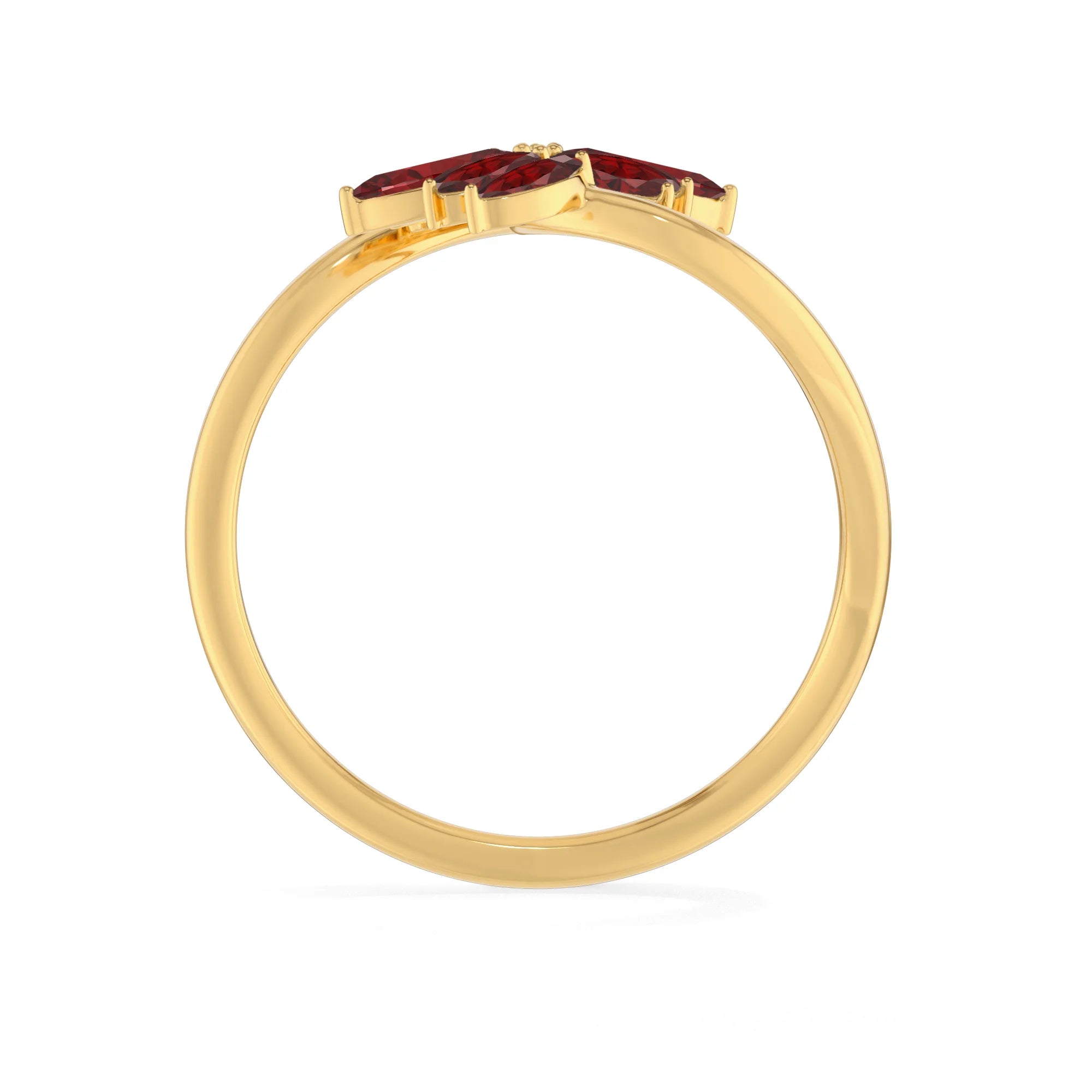 garnet prong-set ring