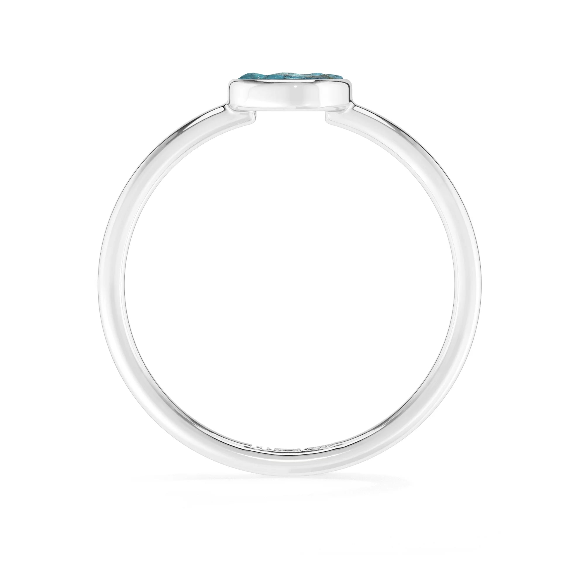 labradorite stackable bezel-set ring
