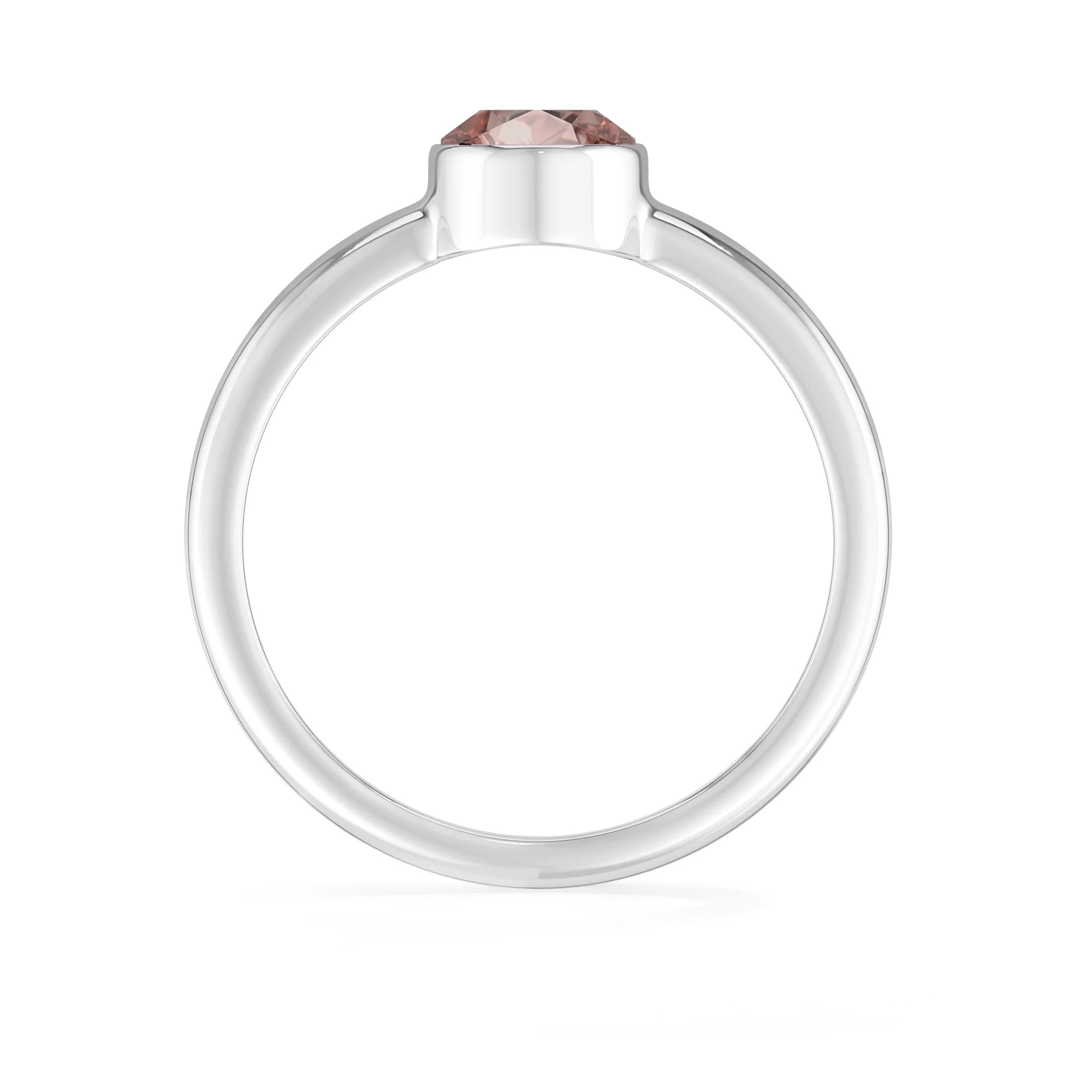 morganite bezel-set ring