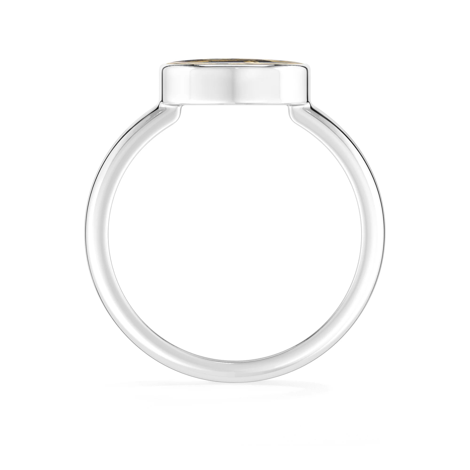 schalenblende bezel-set ring