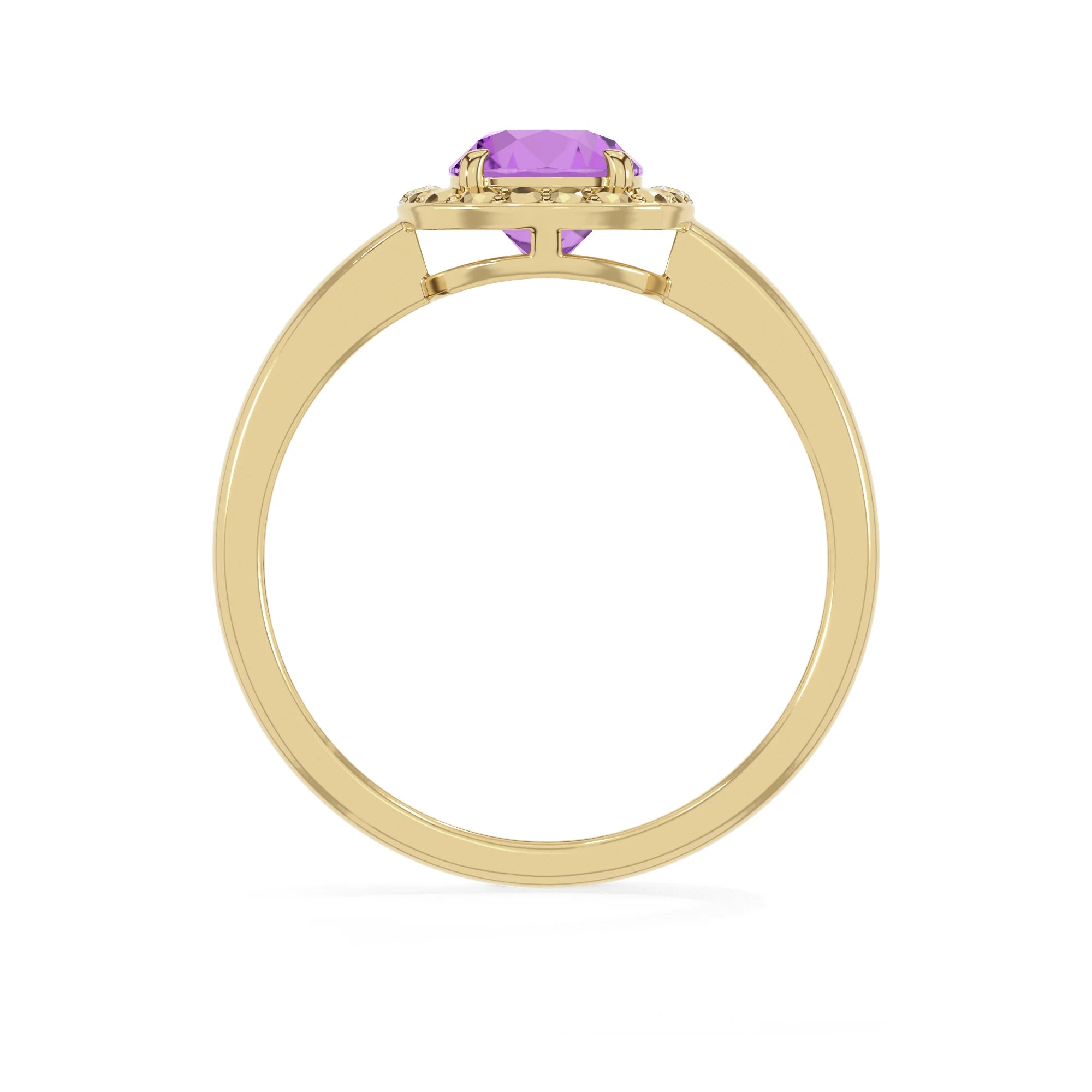 amethyst stackable prong-set ring