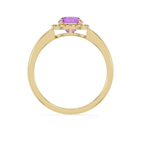 amethyst stackable prong-set ring