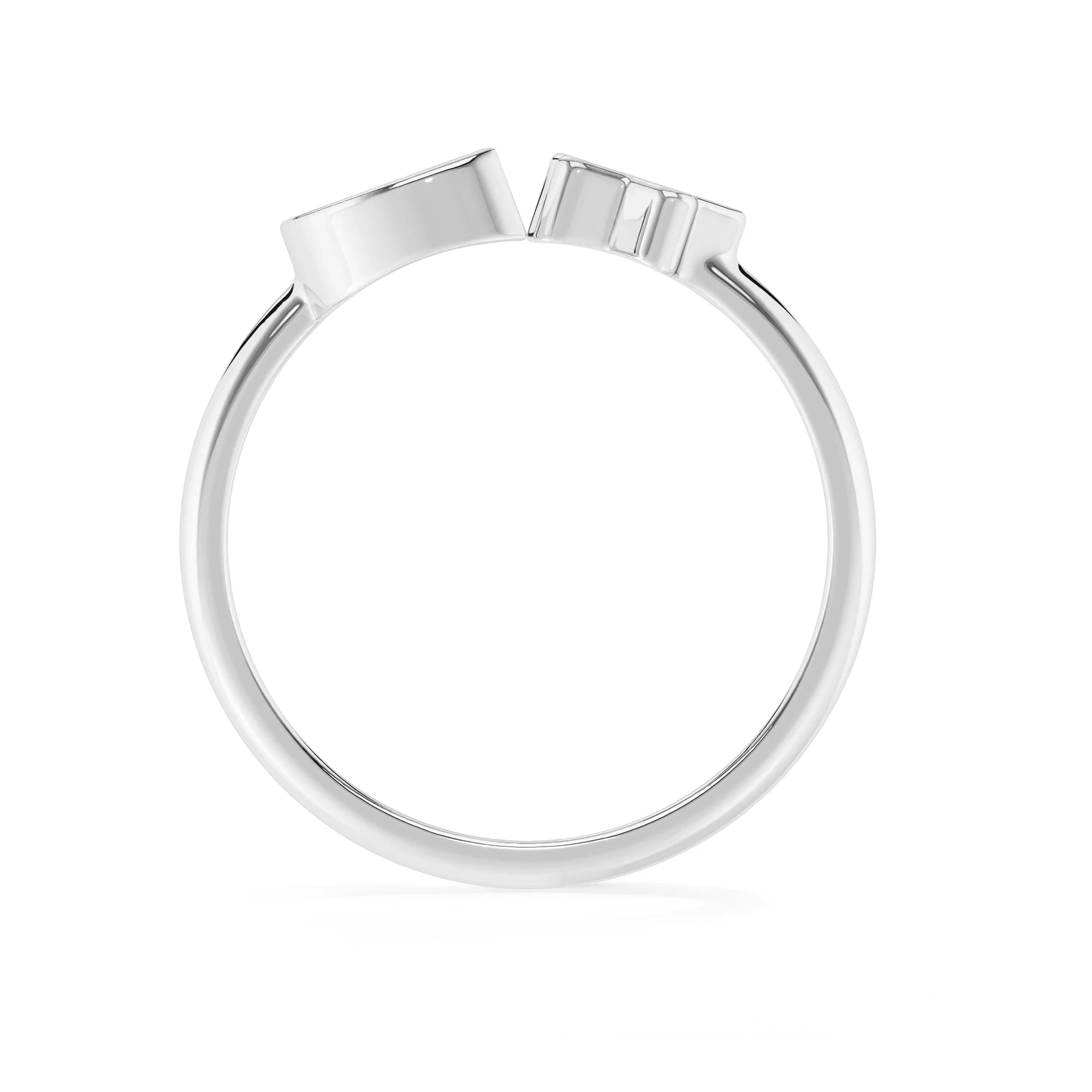meteorite stackable bezel-set ring
