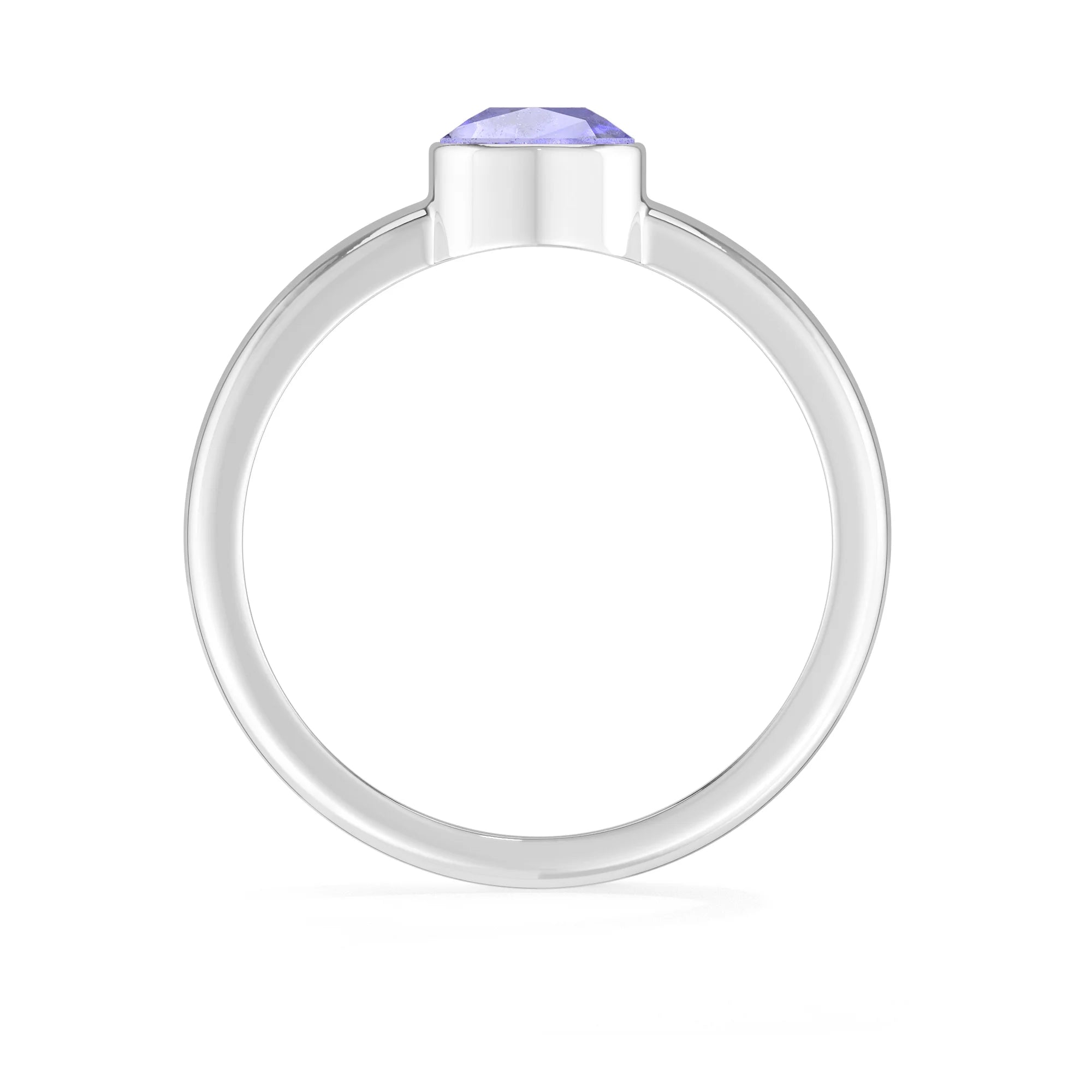tanzanite bezel-set ring