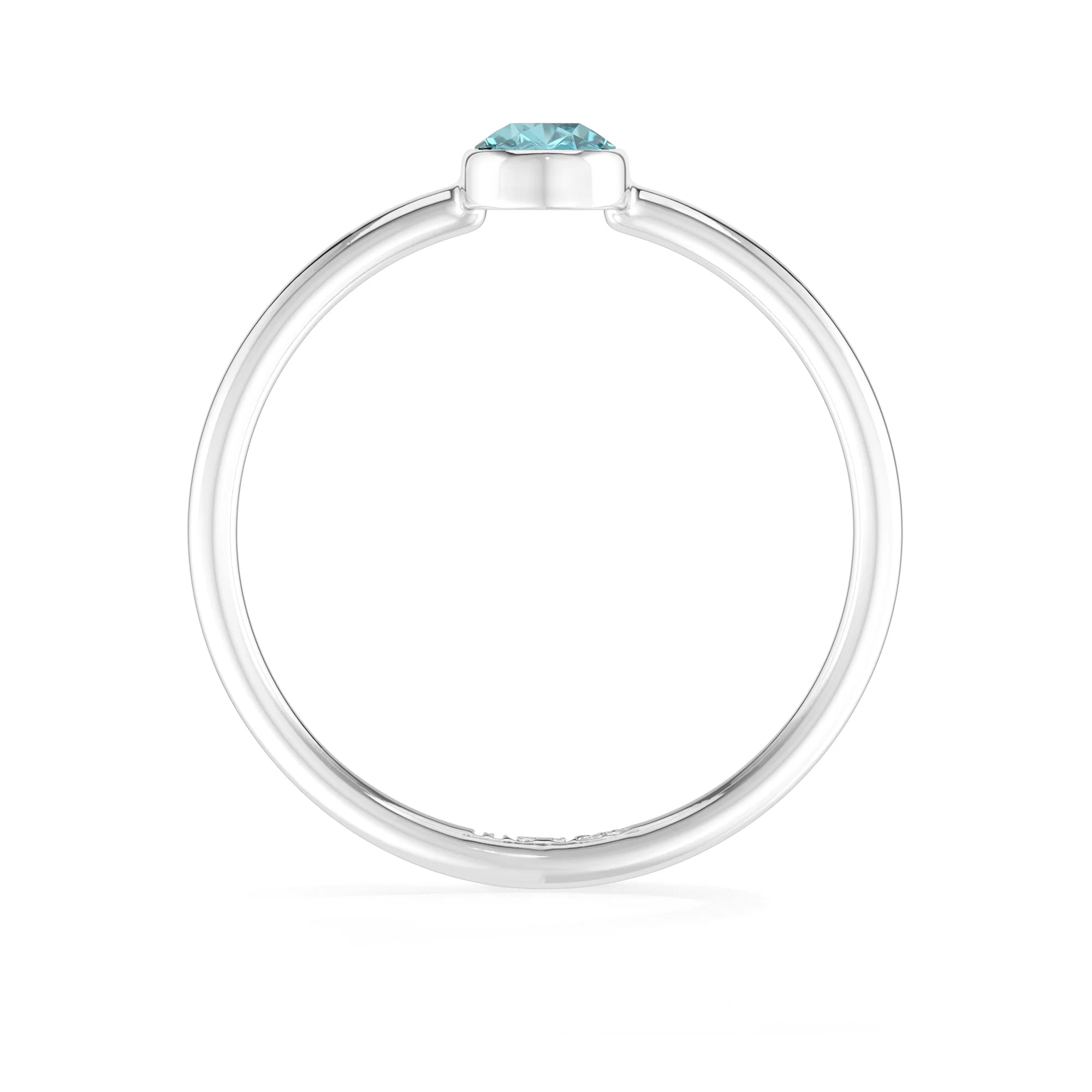 paraiba apatite stackable bezel-set ring