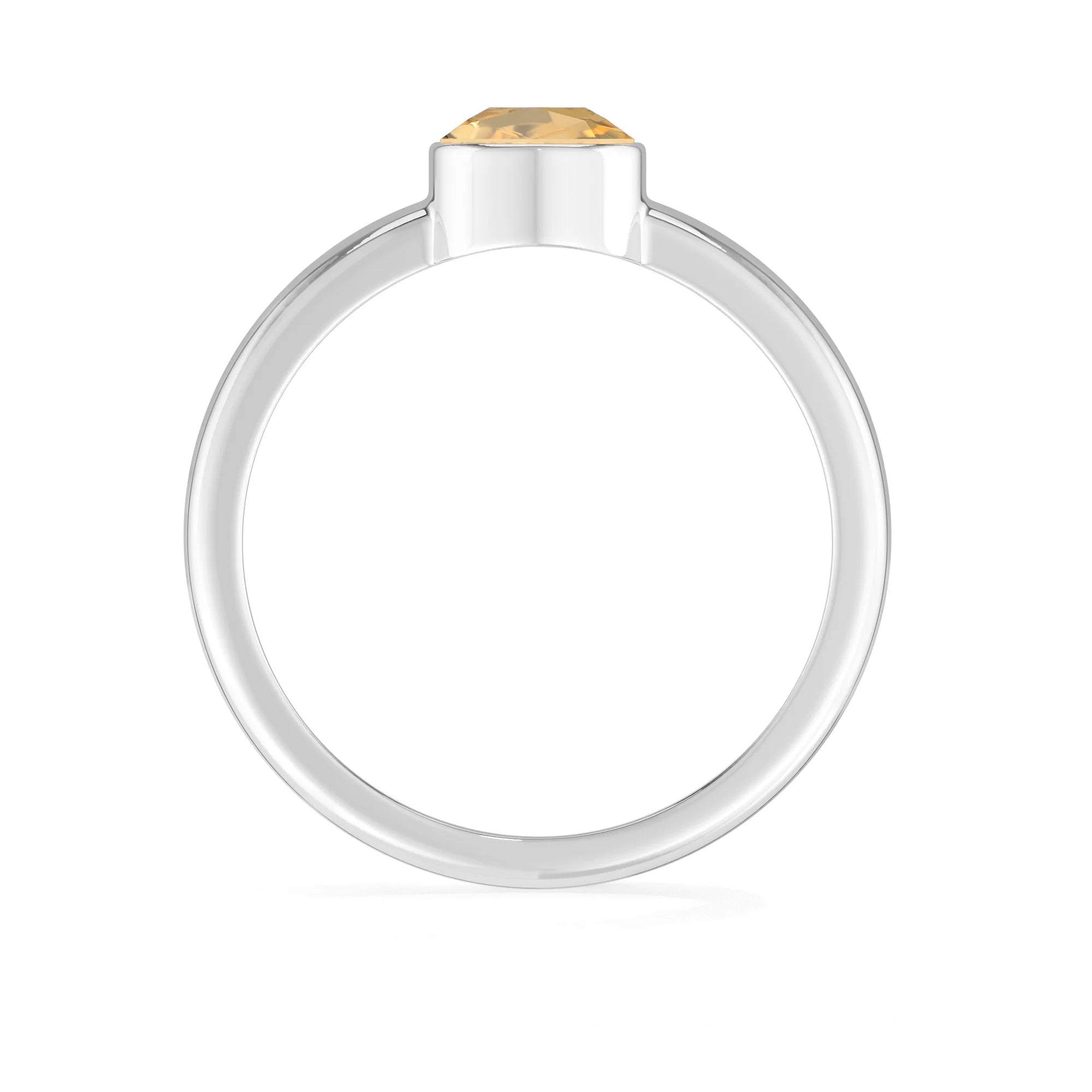 citrine bezel-set ring