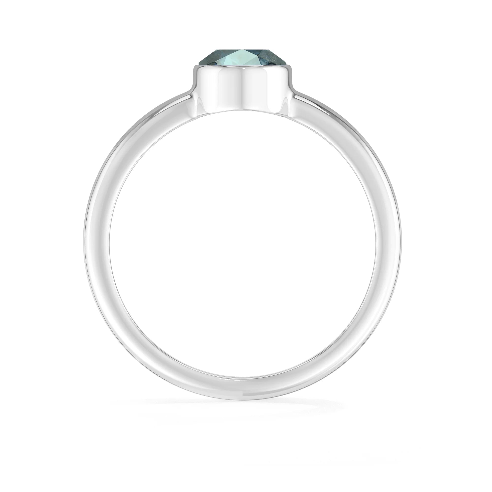 fluorite bezel-set ring