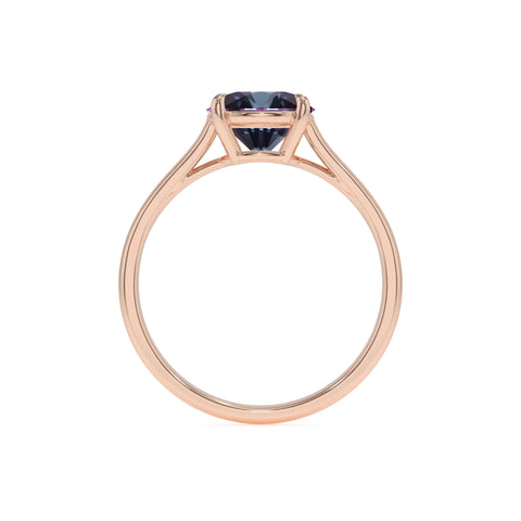 Lab Grown Alexandrite Round Solitaire Engagement Rings