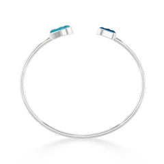 paraiba apatite with neon apatite twister bracelet